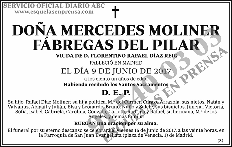 Mercedes Moliner Fábrigas del Pilar